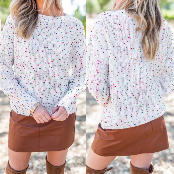 New Fun Confetti Birthday Crewneck Sweater - Picture 5 of 8